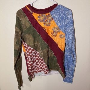 Multiple Fabric Sweater